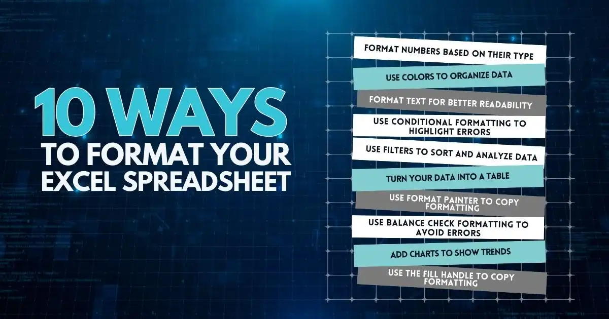 10 Ways to Format Your Excel Spreadsheet