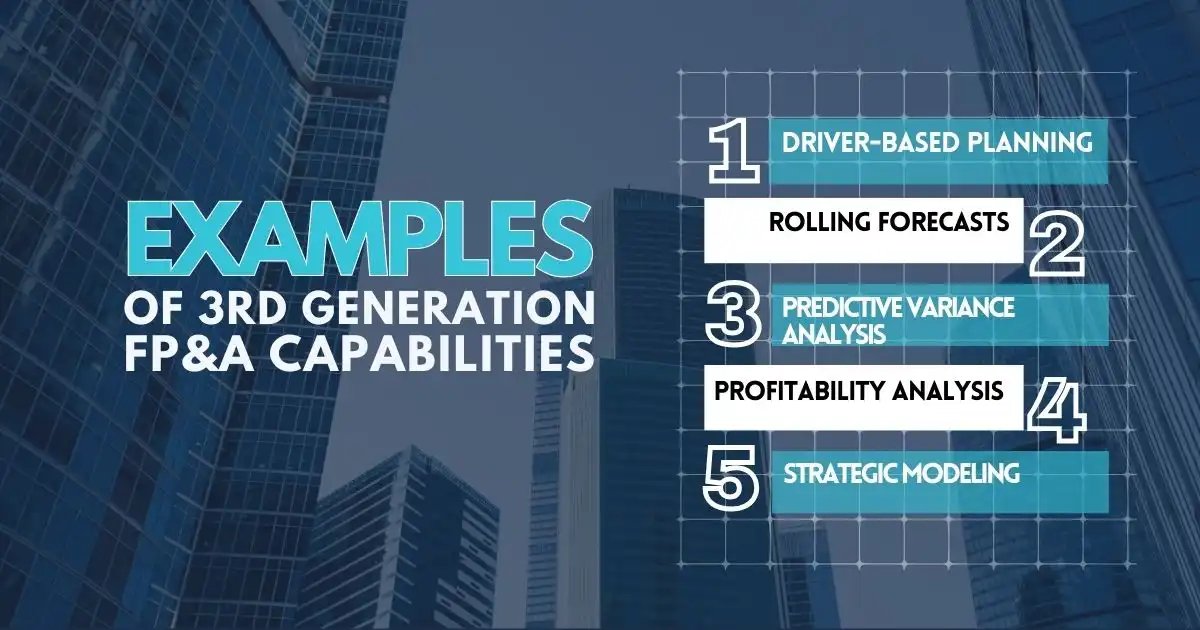Examples of 3rd Generation FP&A Capabilities