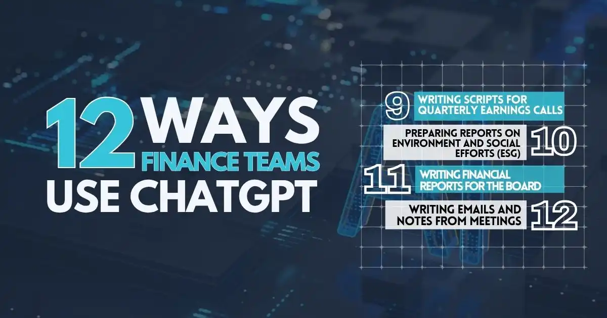 Finance Teams Use ChatGPT (